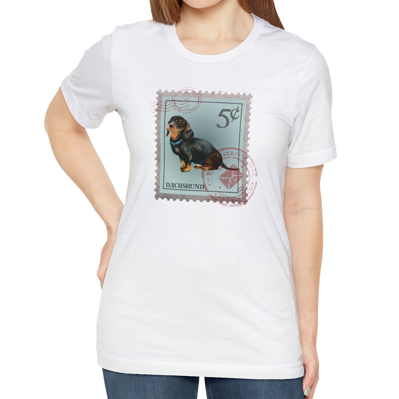 Dachshund Dog Postage Stamp Shirt