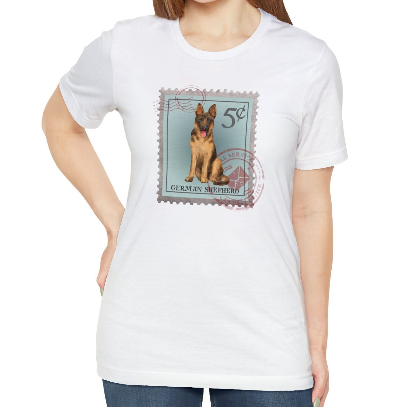 German Shepherd Dog Postage Stamp Shirt