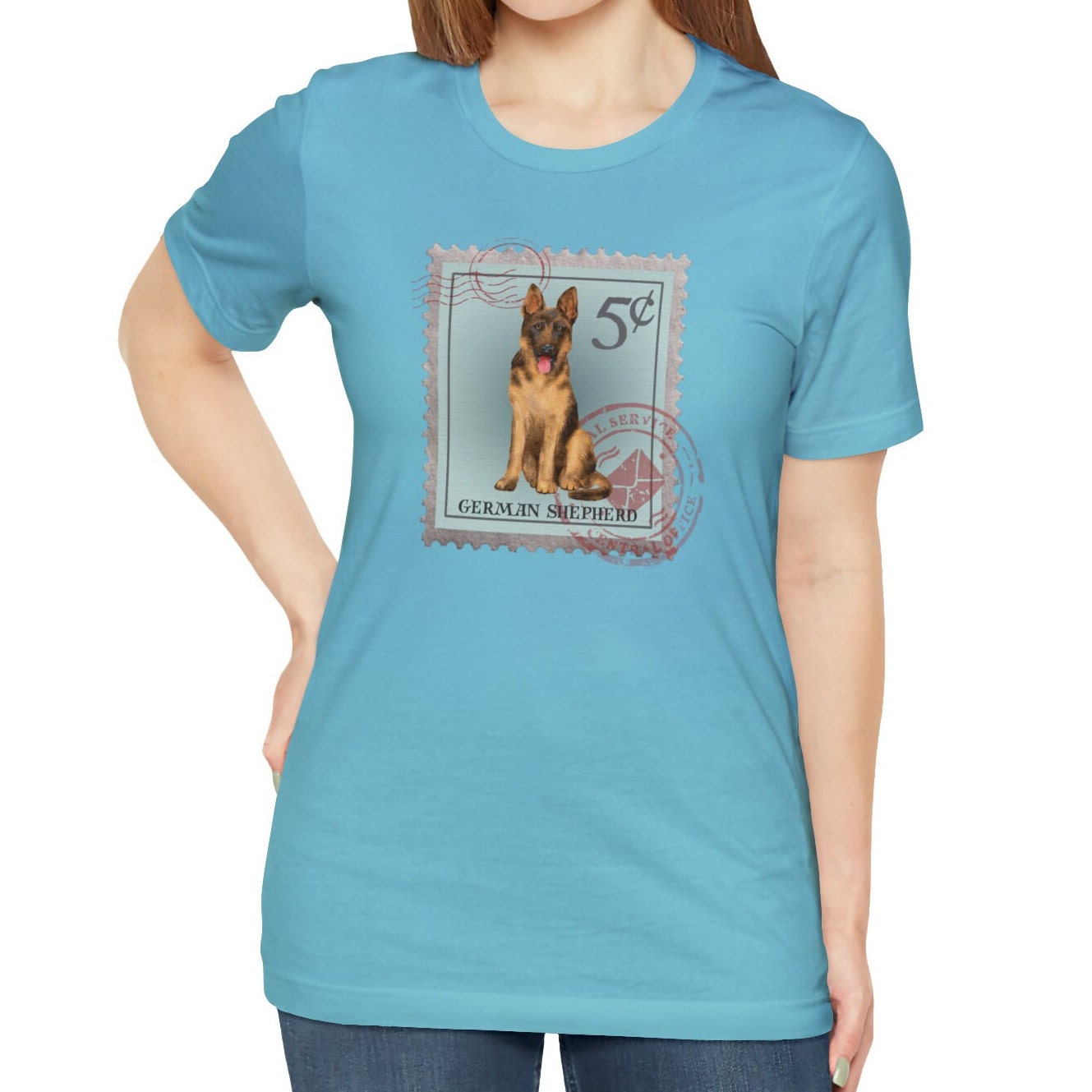 German Shepherd Dog Postage Stamp Shirt