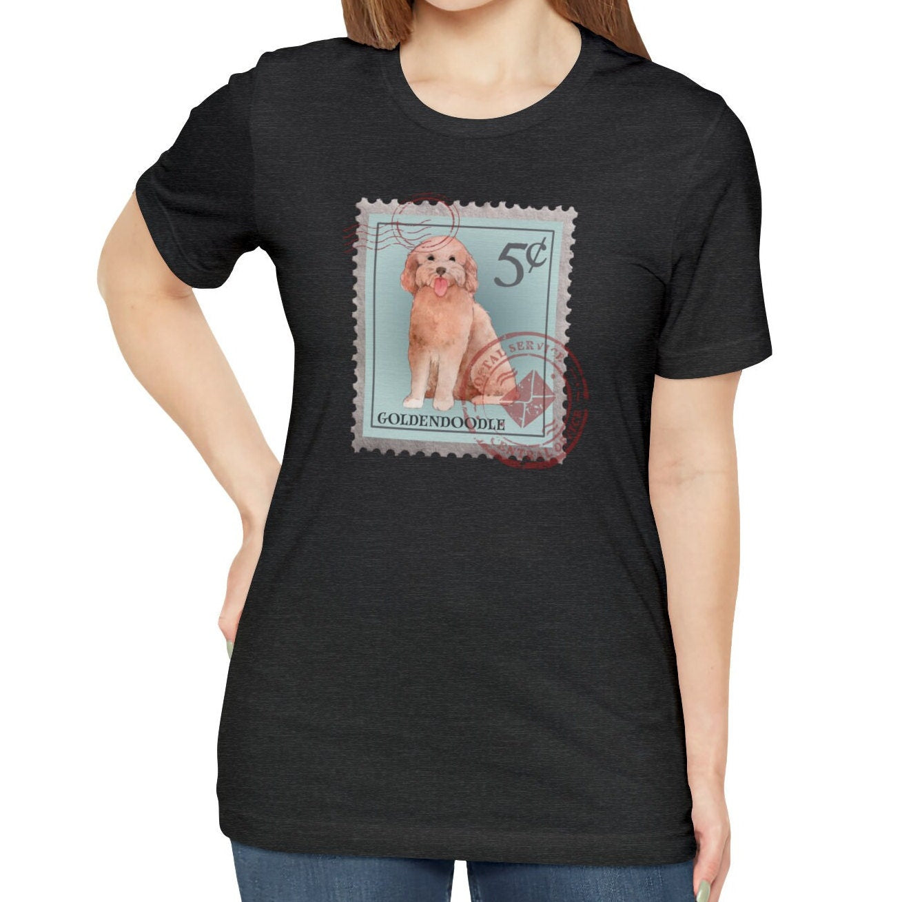 Goldendoodle Dog Postage Stamp Shirt