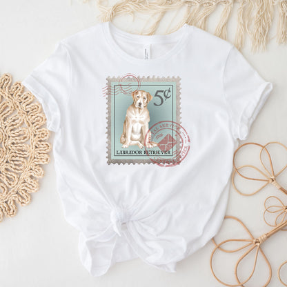 Labrador Retriever Dog Postage Stamp Shirt