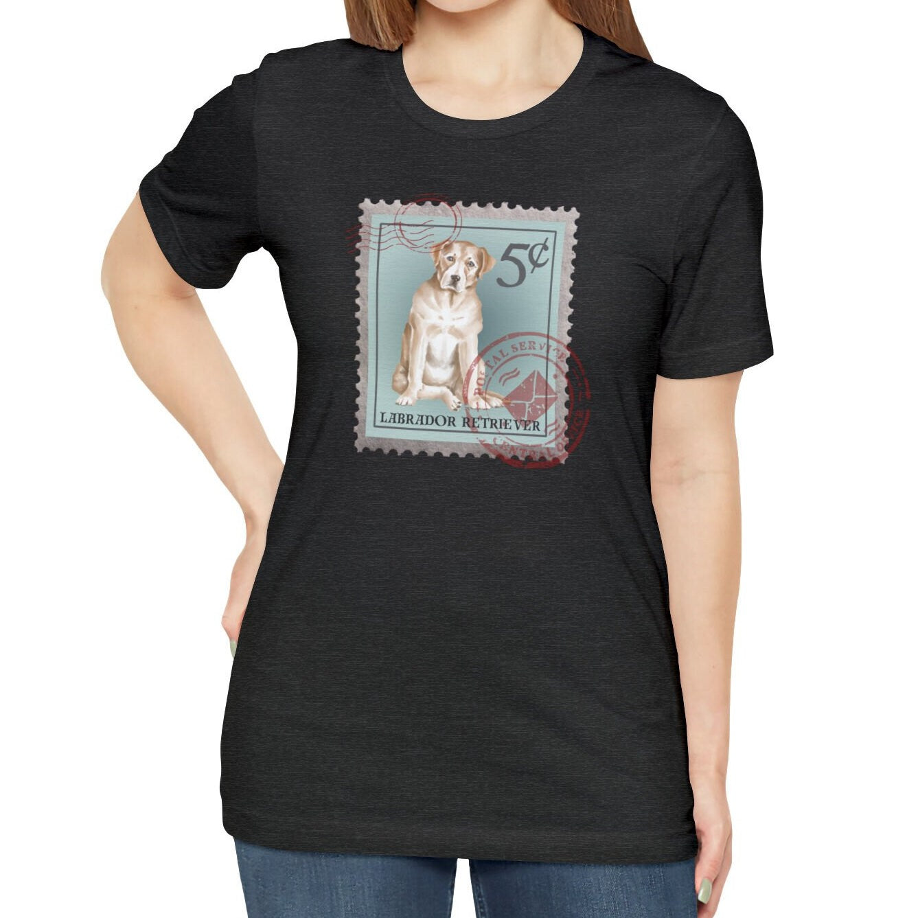 Labrador Retriever Dog Postage Stamp Shirt