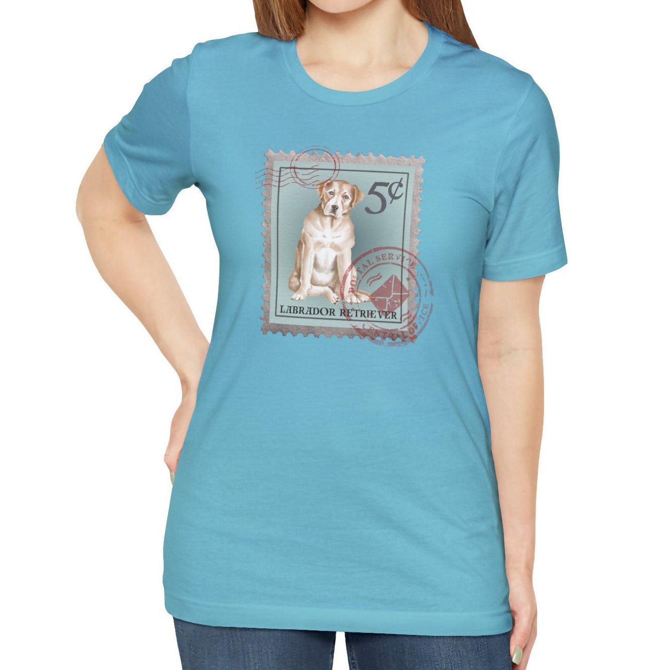 Labrador Retriever Dog Postage Stamp Shirt