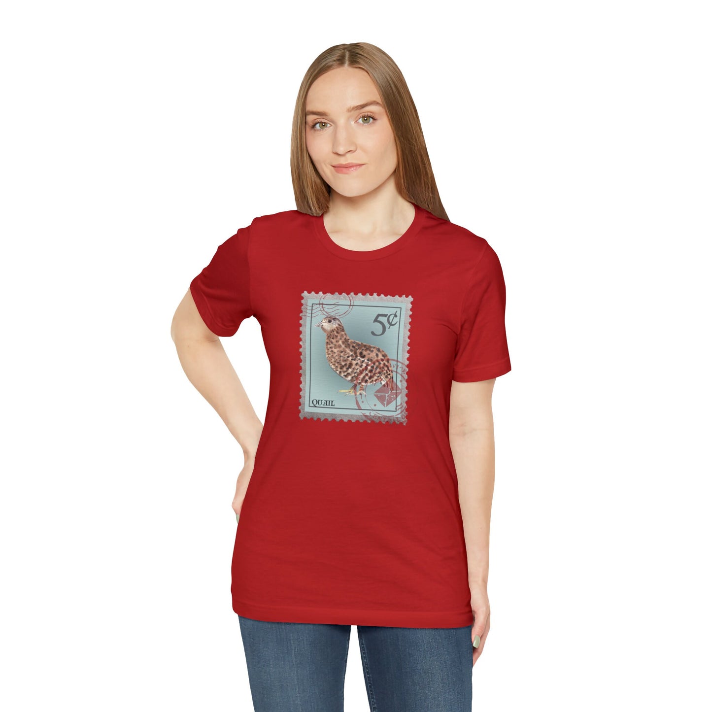 Quail Postage Stamp Bird Shirt