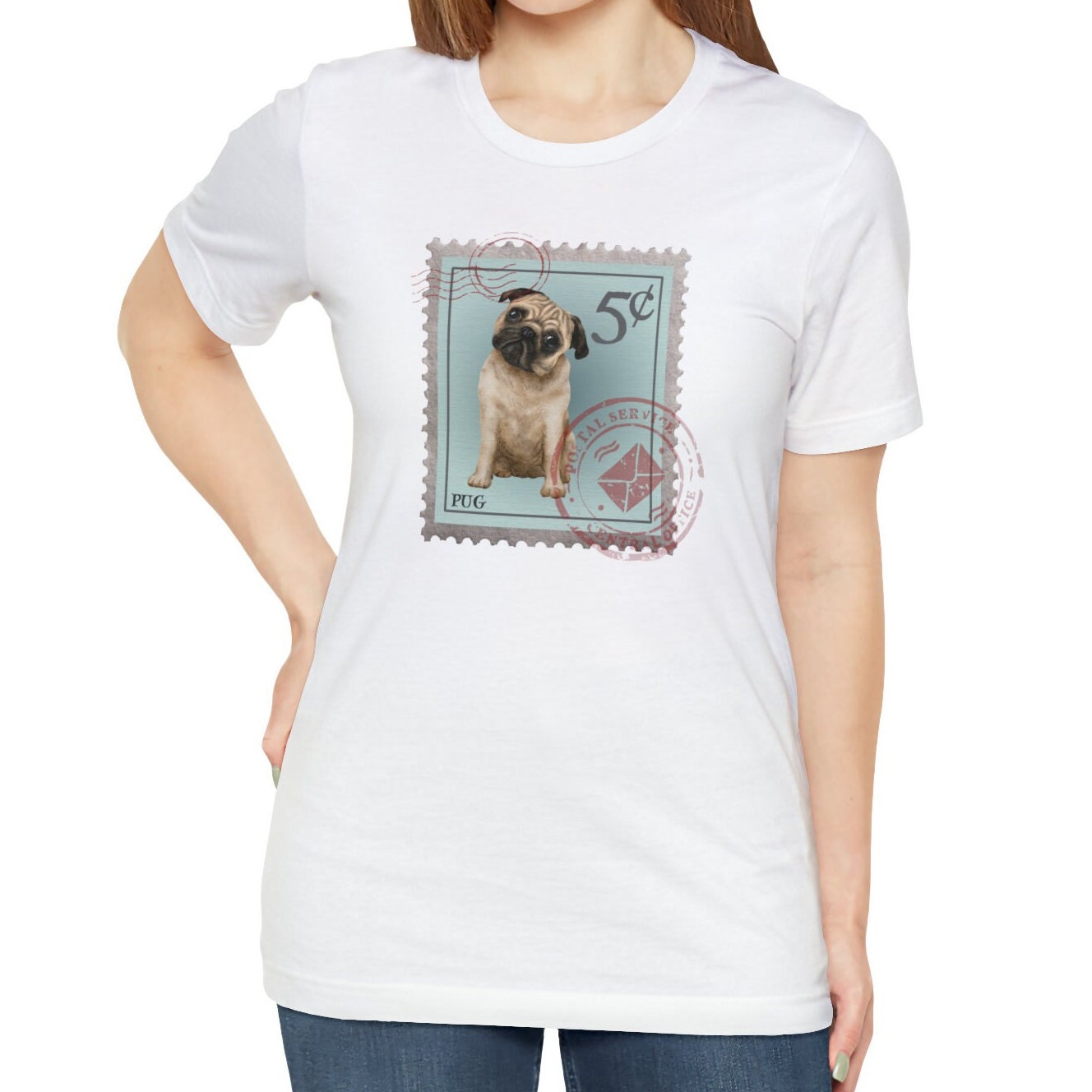 Pug Postage Stamp Dog Shirt