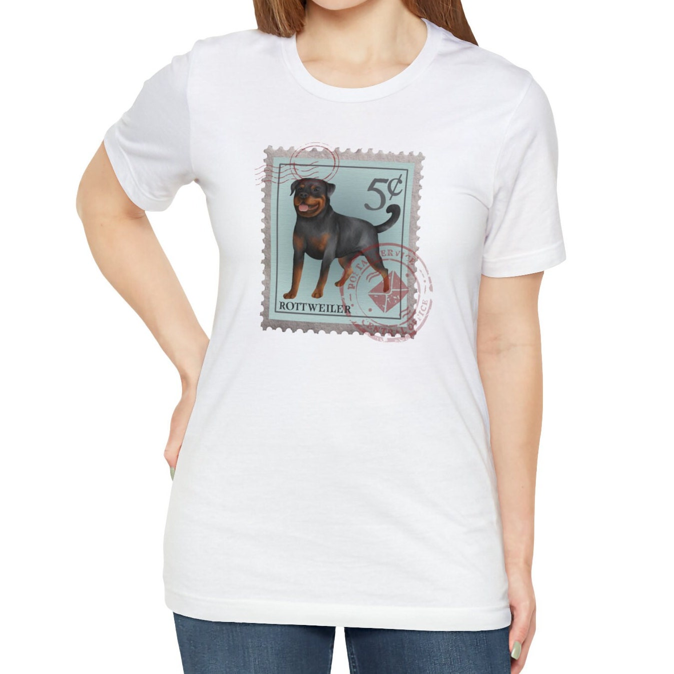 Rottweiler Dog Postage Stamp Shirt