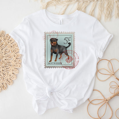 Rottweiler Dog Postage Stamp Shirt