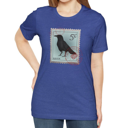 Raven Postage Stamp Shirt Bird Lover