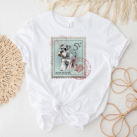 Schnauzer Postage Stamp Dog Shirt