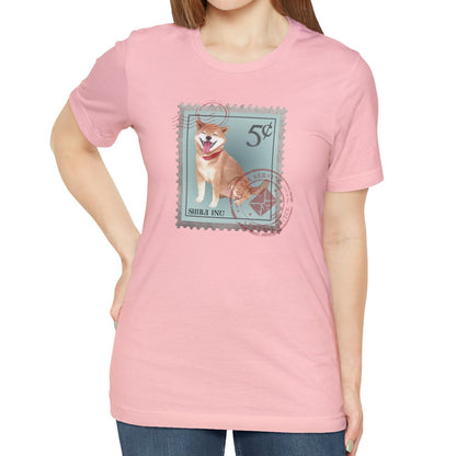 Shiba Inu Dog Postage Stamp Shirt
