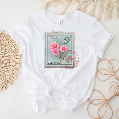 January Birth Month Flower Shirt, Carnation