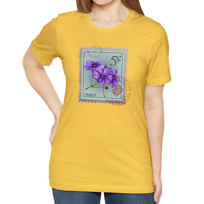 February Birth Month Flower Shirt, Violet