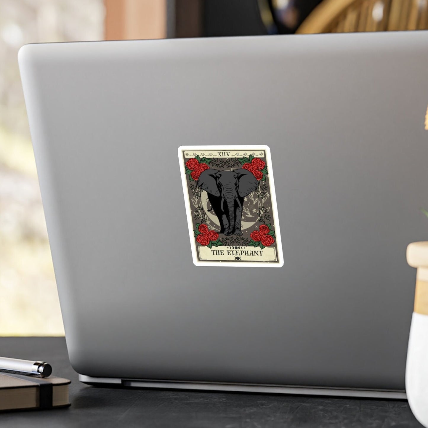The Elephant Tarot Card Sticker 3" x 4"