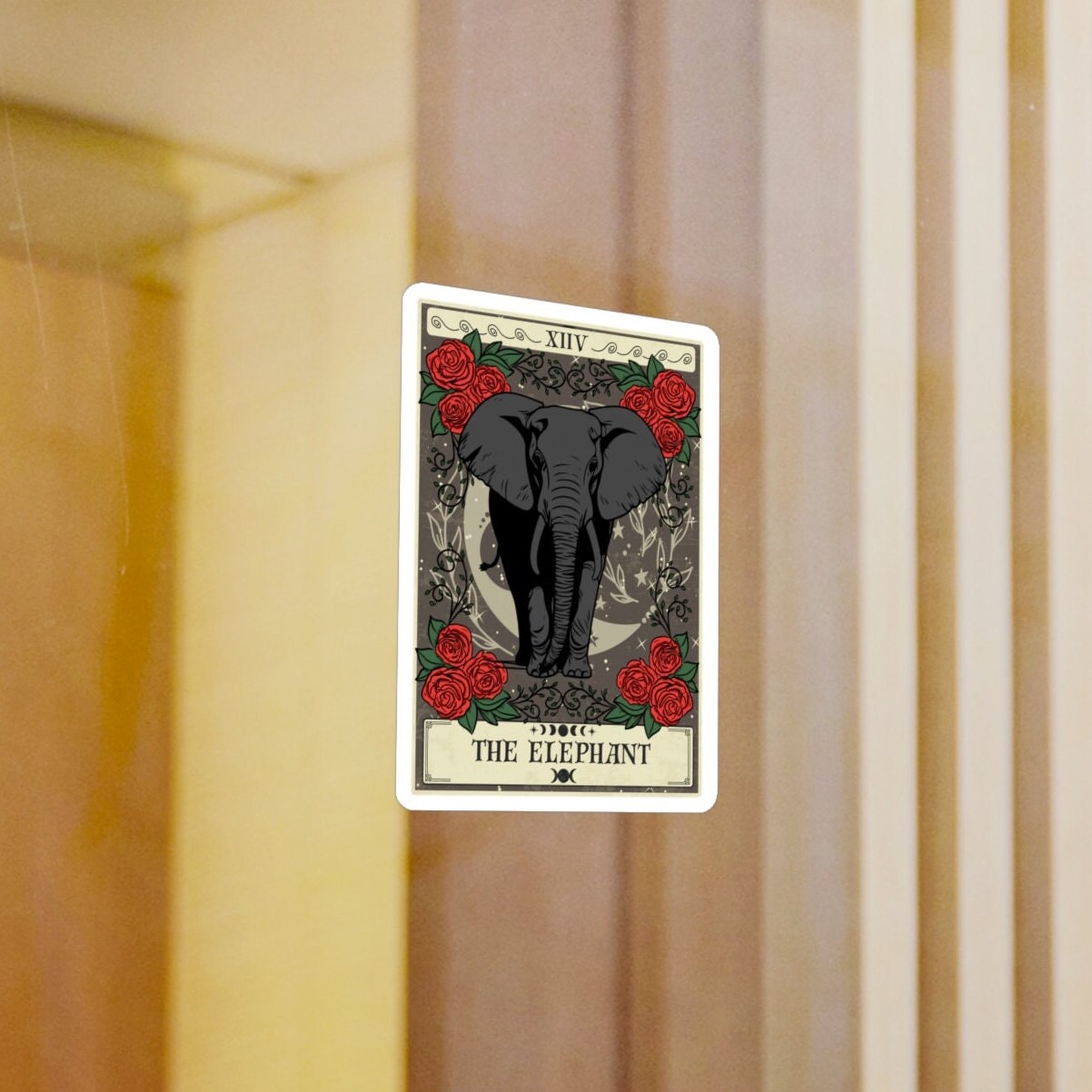The Elephant Tarot Card Sticker 3" x 4"