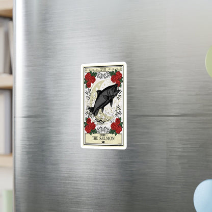 Salmon Tarot Card Sticker, 3" x 4"