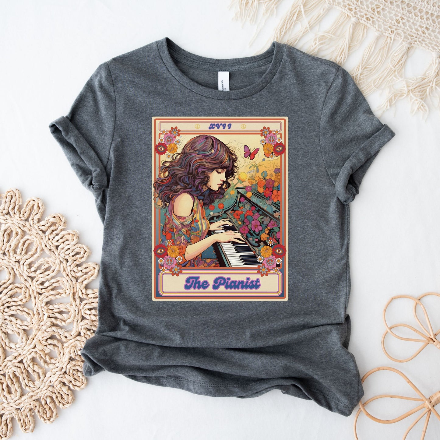 The Pianist Tarot Card Shirt, Piano Shirt