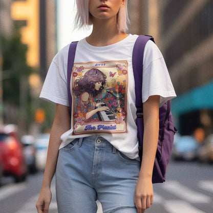 The Pianist Tarot Card Shirt, Piano Shirt