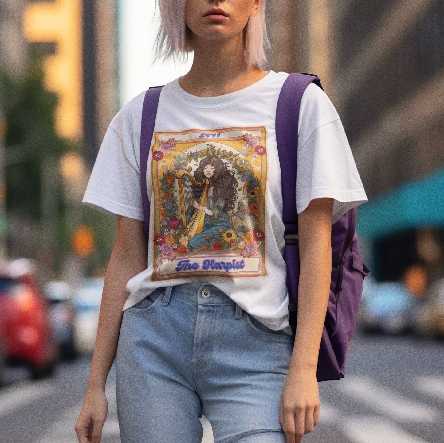 The Harpist Tarot Card Shirt, Harp Player