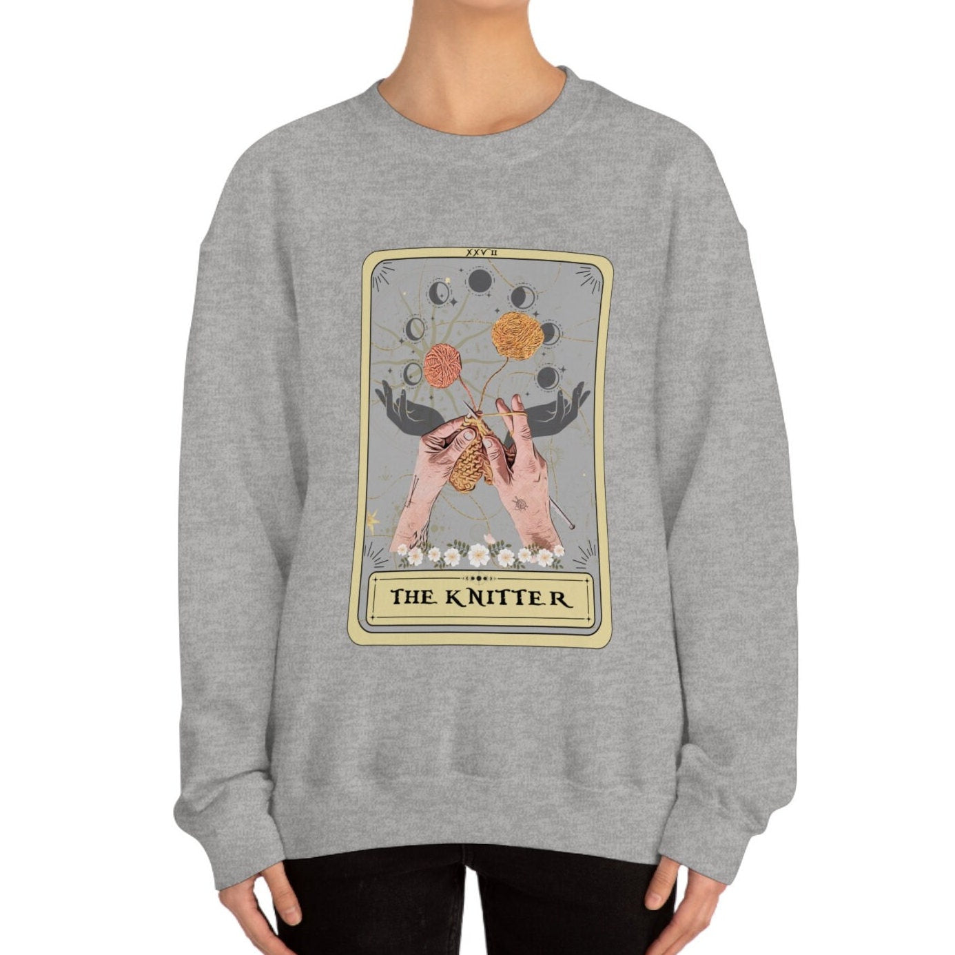 Knitter Tarot Card Sweatshirt Knitting