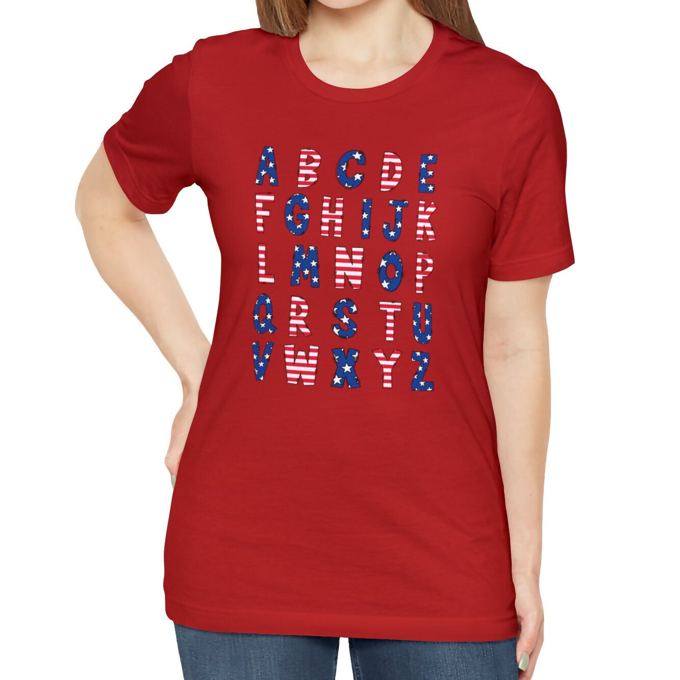 Patriotic Alphabet Shirt, USA