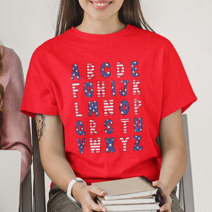 Patriotic Alphabet Shirt, USA