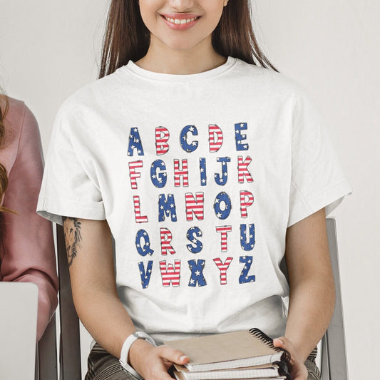 Patriotic Alphabet Shirt, USA
