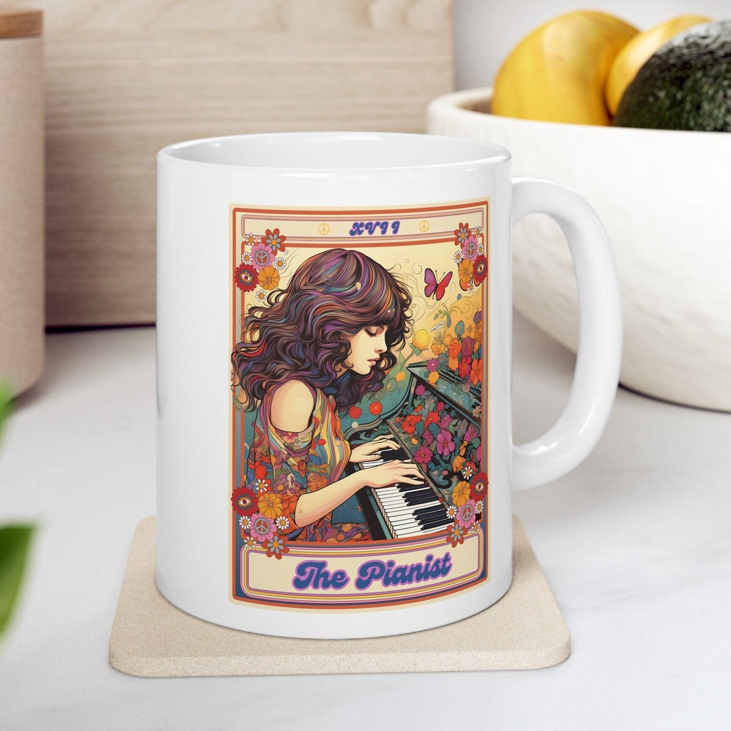 The Pianist Tarot Card Mug Piano Player Gifts