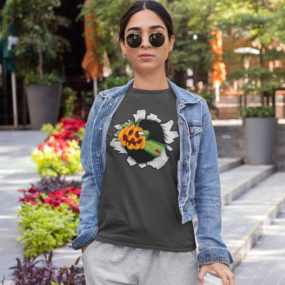Pumpkin Halloween Zombie Shirt