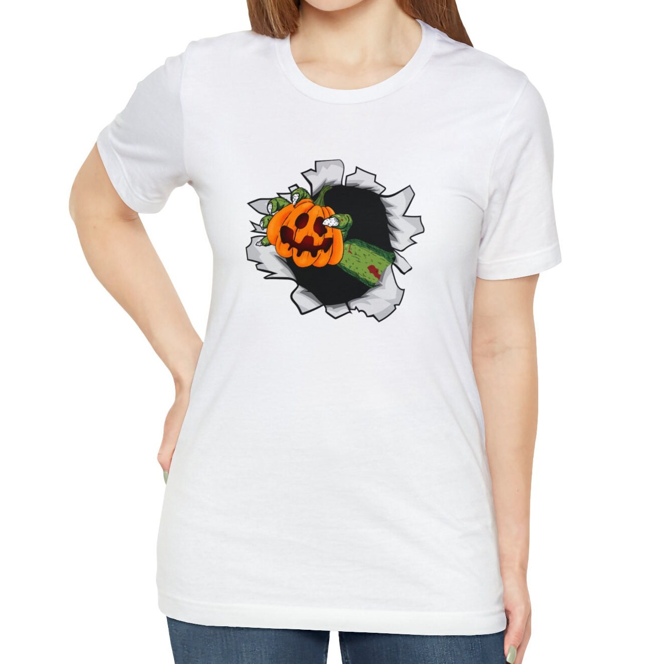 Pumpkin Halloween Zombie Shirt