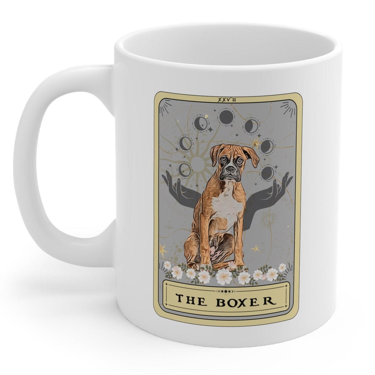 Boxer Dog Tarot Card Mug