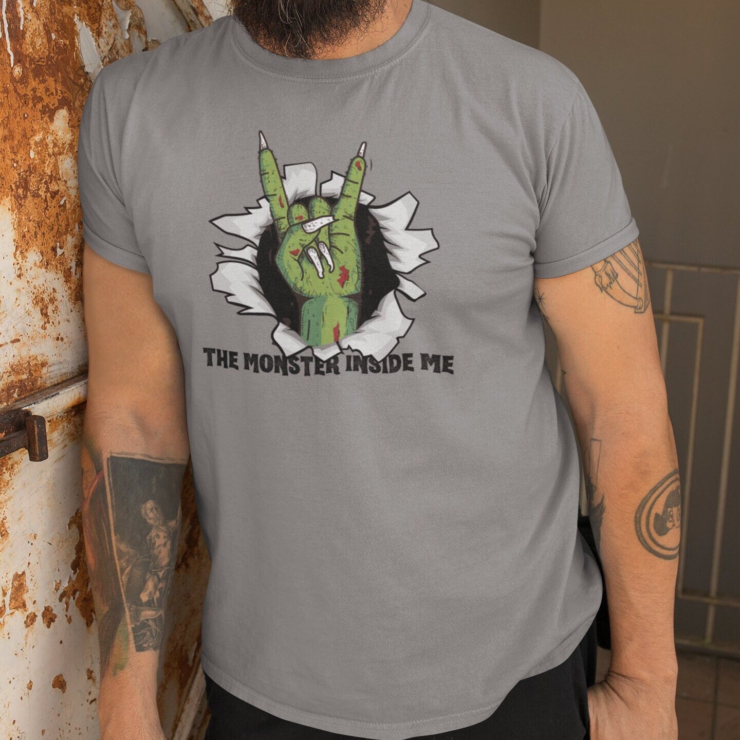 The Monster Inside Me Rocks Halloween Shirt
