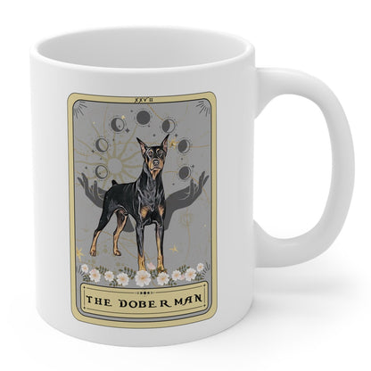 Doberman Dog Tarot Card Mug