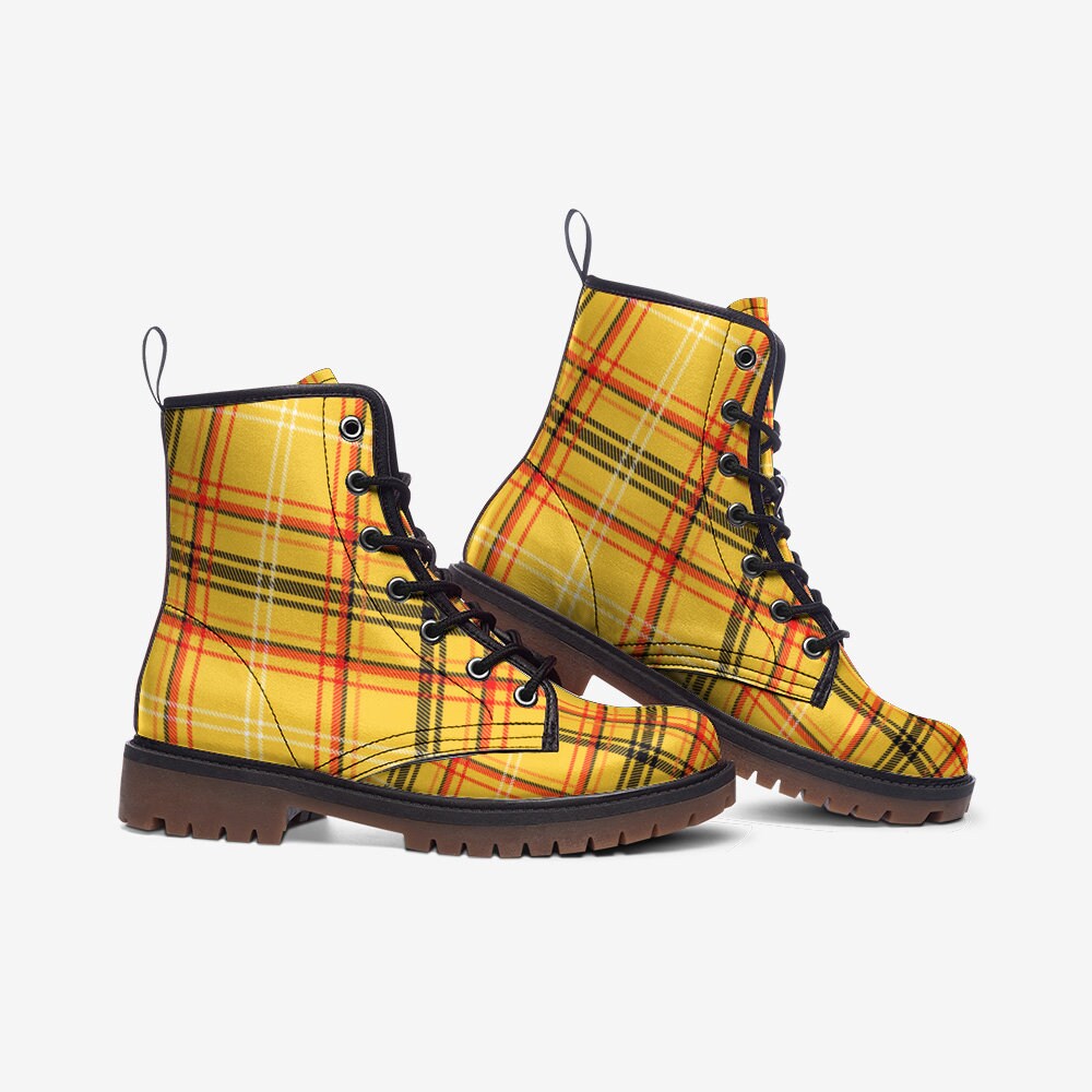 Scottish Boots Tartan Yellow Plaid