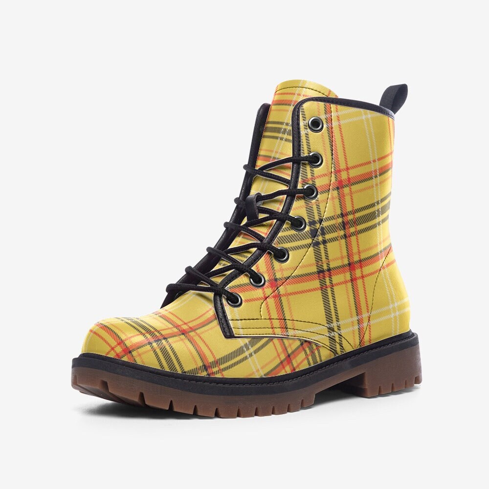 Scottish Boots Tartan Yellow Plaid