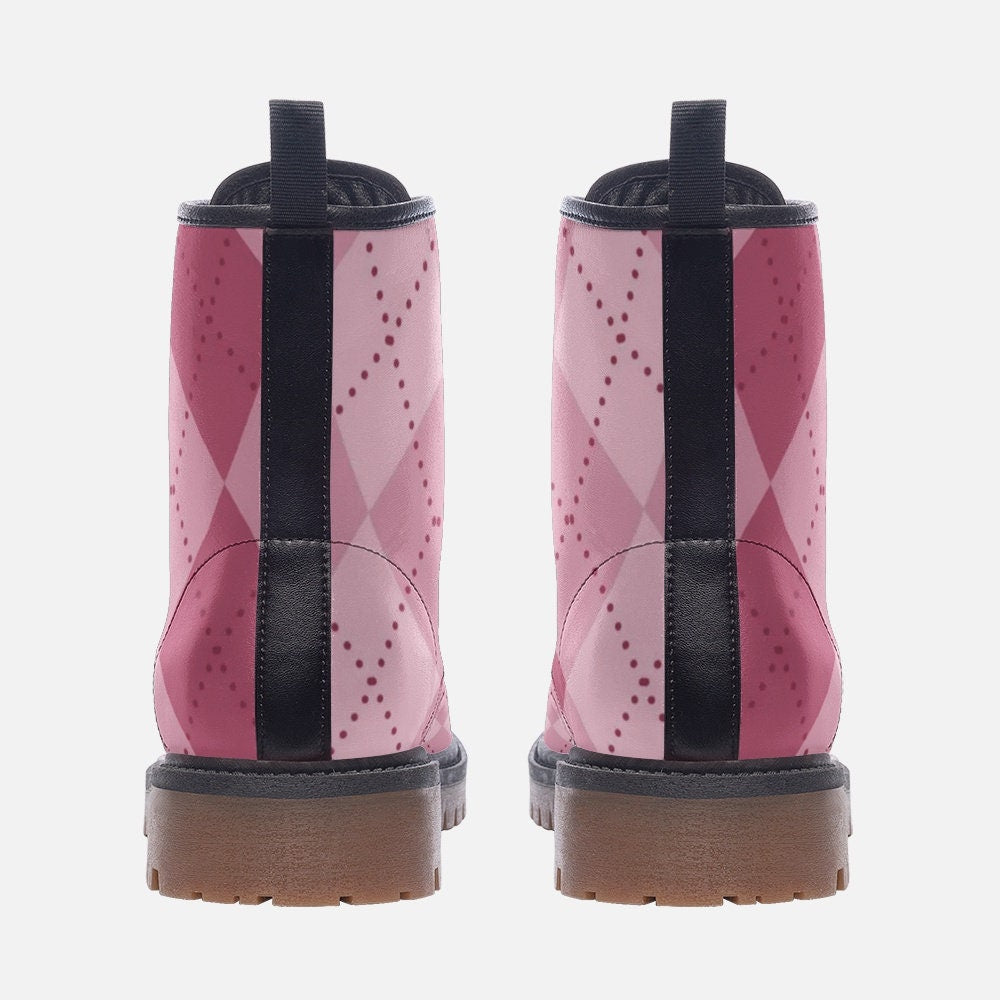 Argyle Pink Boots