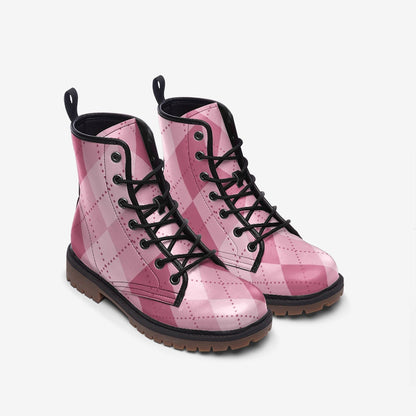 Argyle Pink Boots