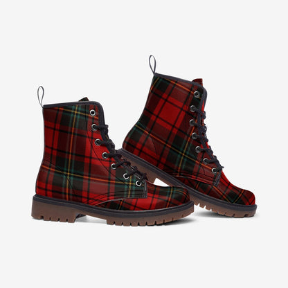 Red Scottish Clan Tartan Plaid Boots