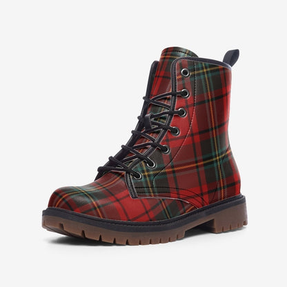 Red Scottish Clan Tartan Plaid Boots