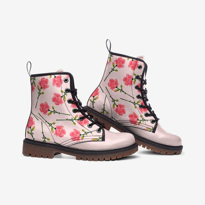 Flower Boots, January Birth Month Carnation