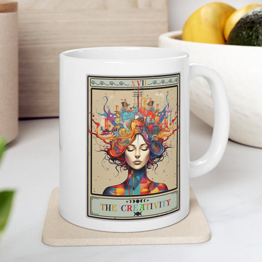 The Creativity Tarot Card Mug, Artist Painter Writer