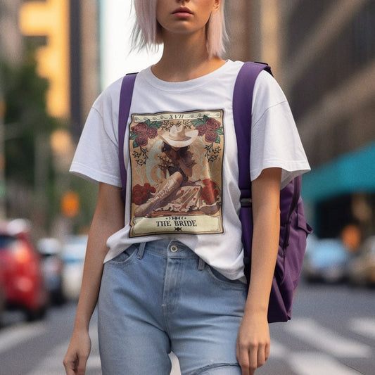 Cowgirl Bride Tarot Card T-Shirt