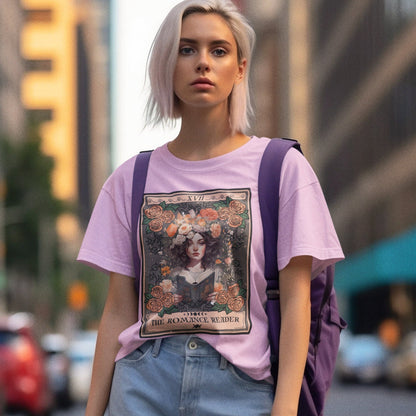 The Romance Reader Tarot Card Shirt, Book Lover