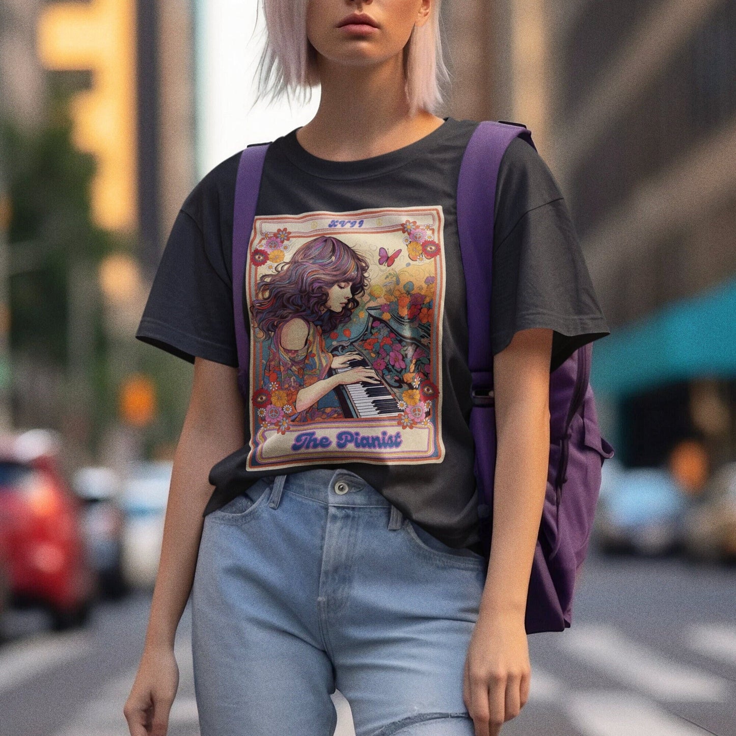 The Pianist Tarot Card Shirt, Piano Shirt