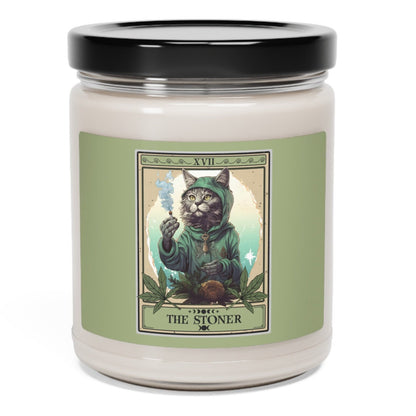 The Stoner Cat Tarot Card Candle, 9oz (2.8" x 3.5")