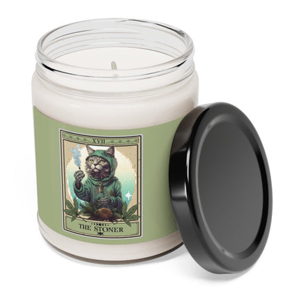 The Stoner Cat Tarot Card Candle, 9oz (2.8" x 3.5")