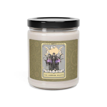 The Goddess Hecate Tarot Card Soy Candle, 9oz (2.8" x 3.5")