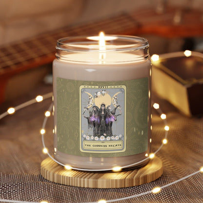 The Goddess Hecate Tarot Card Soy Candle, 9oz (2.8" x 3.5")