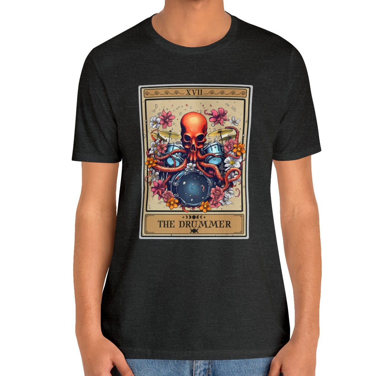The Drummer Tarot Card Shirt, Octopus Drum Player