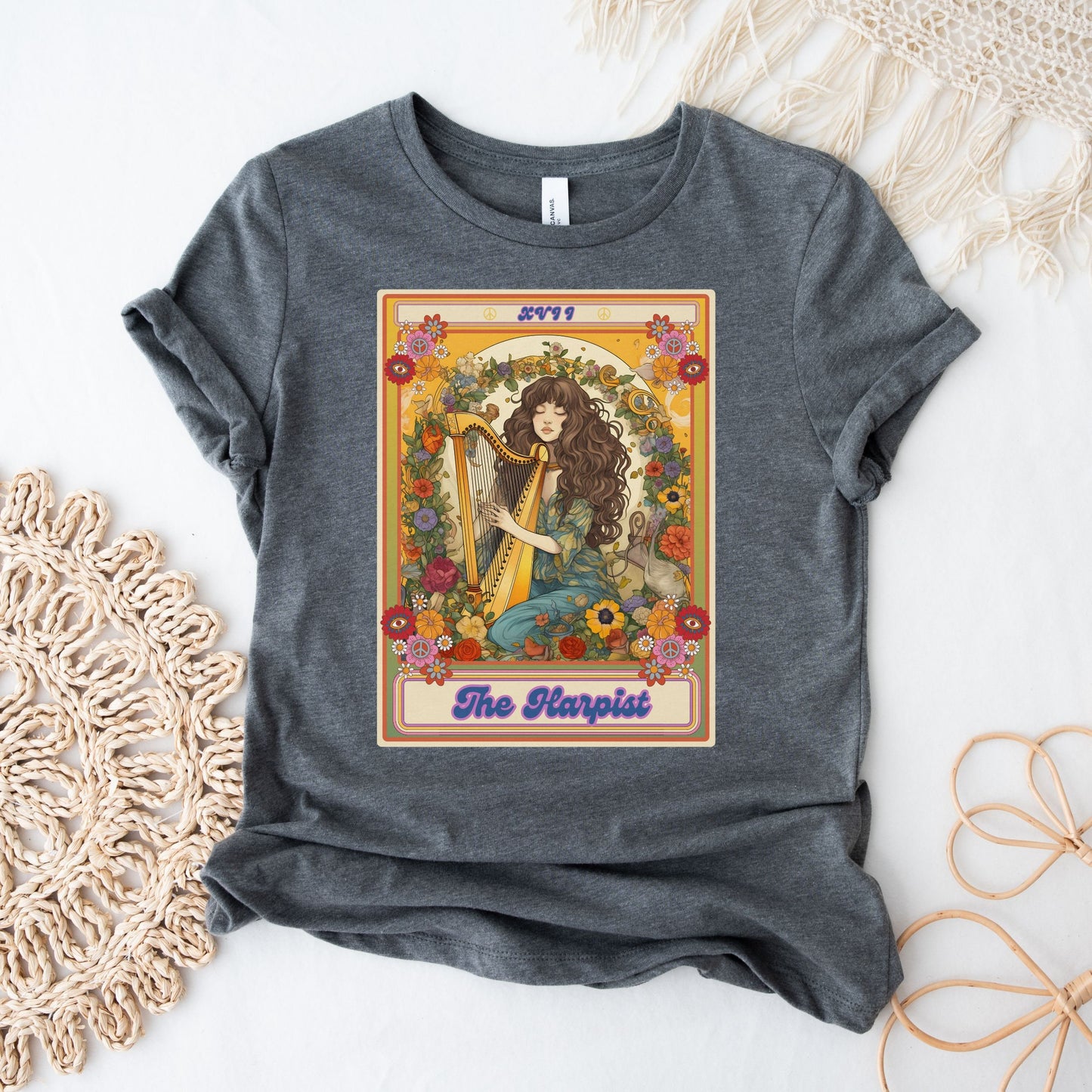 The Harpist Tarot Card Shirt, Harp Player