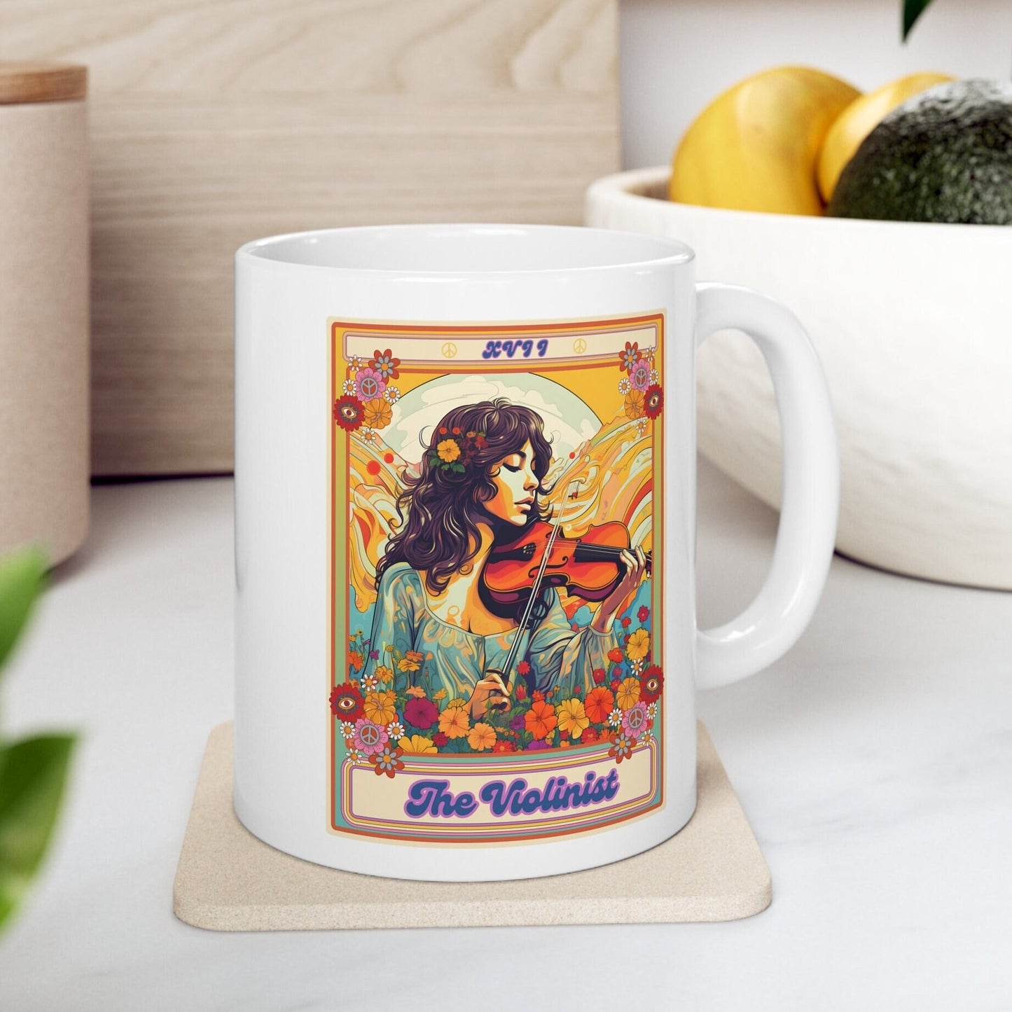 Violinist Tarot Card Mug Violin Player